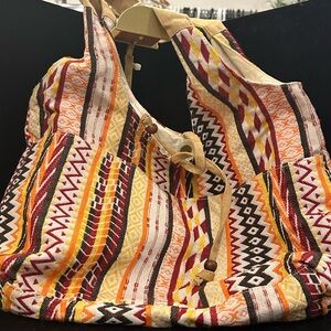 Multicolor Woven  Patterned Women's Bag
